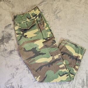 Vintage Stone Jeans Camo Camouflage Cargo Pants Size 32x30